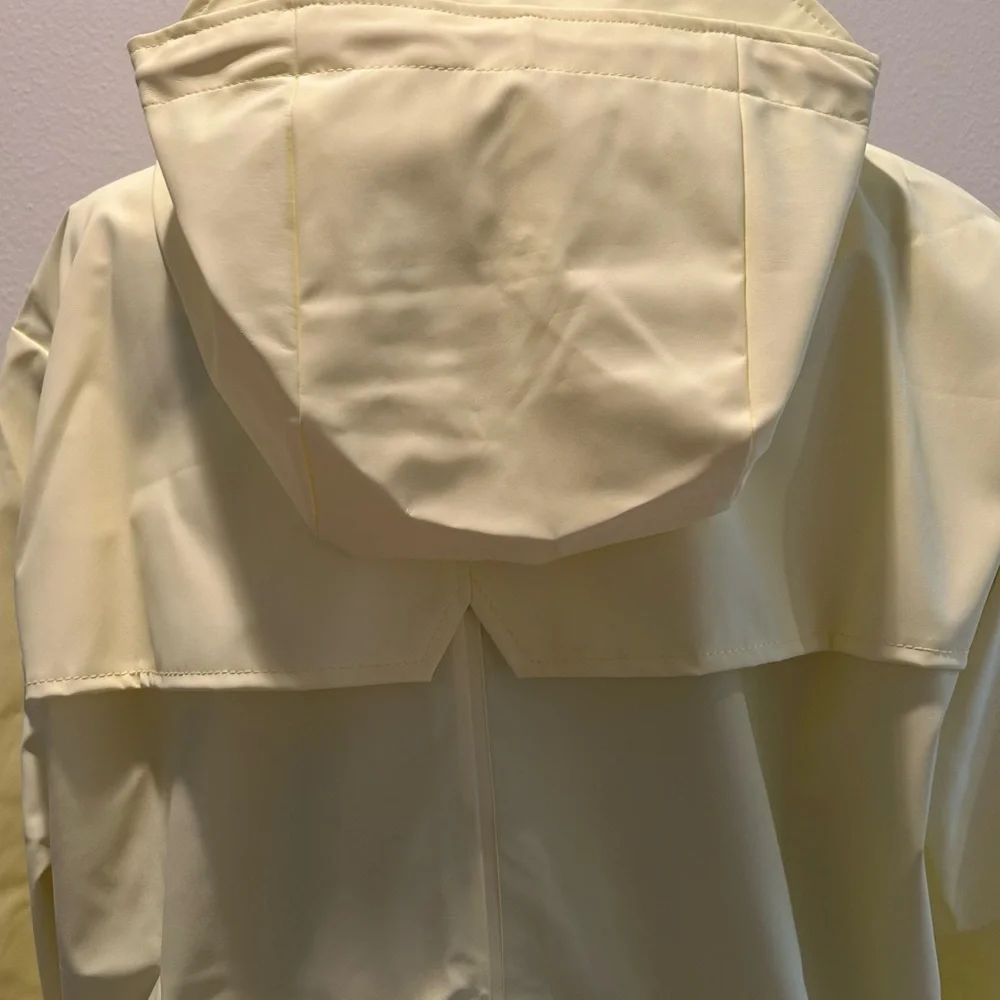Rains Long Waterproof Unisex Jacket in Straw Size Small NWT - Picture 7 of 12